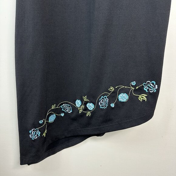 VTG 90s Y2k Evolution Babydoll Dress S Embroidered Fairy Whimsigoth Asymmetrical - Picture 4 of 7